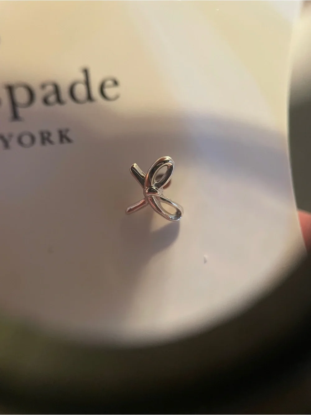kate spade Silver Bow Mini Stud Earrings for Kids